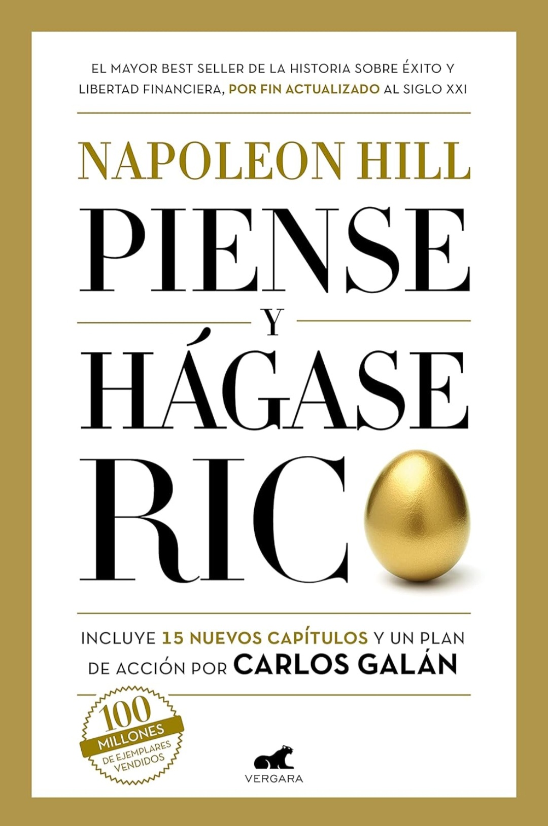 Libro de La riqueza y el crecimiento personal de Napoleon Hill piensa y podras desvelar del éxito.