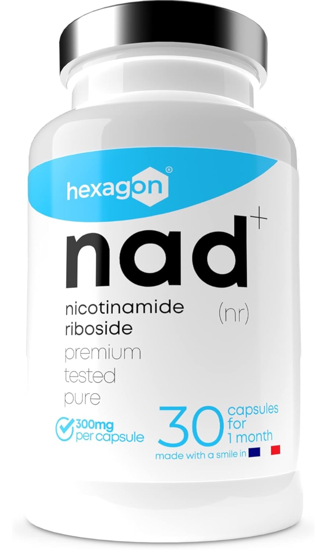 Suplemento Antiedad NAD+ Nicotinamide Riboside Chloride - Envejecimiento Celular, Reparación del ADN, Expresión de los Genes, Antifatiga.