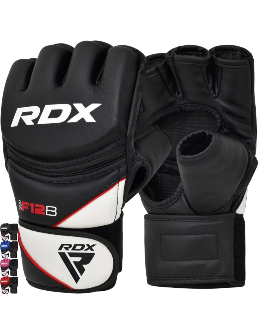 Guantes MMA Artes Marciales Entrenamiento, Maya Hide Cuero Grappling Guantillas, Professional Abierto Palma Gloves, Sparring Kickboxing Muay Thai Saco de Boxeo Lucha Libre Combate, Hombre Mujeres