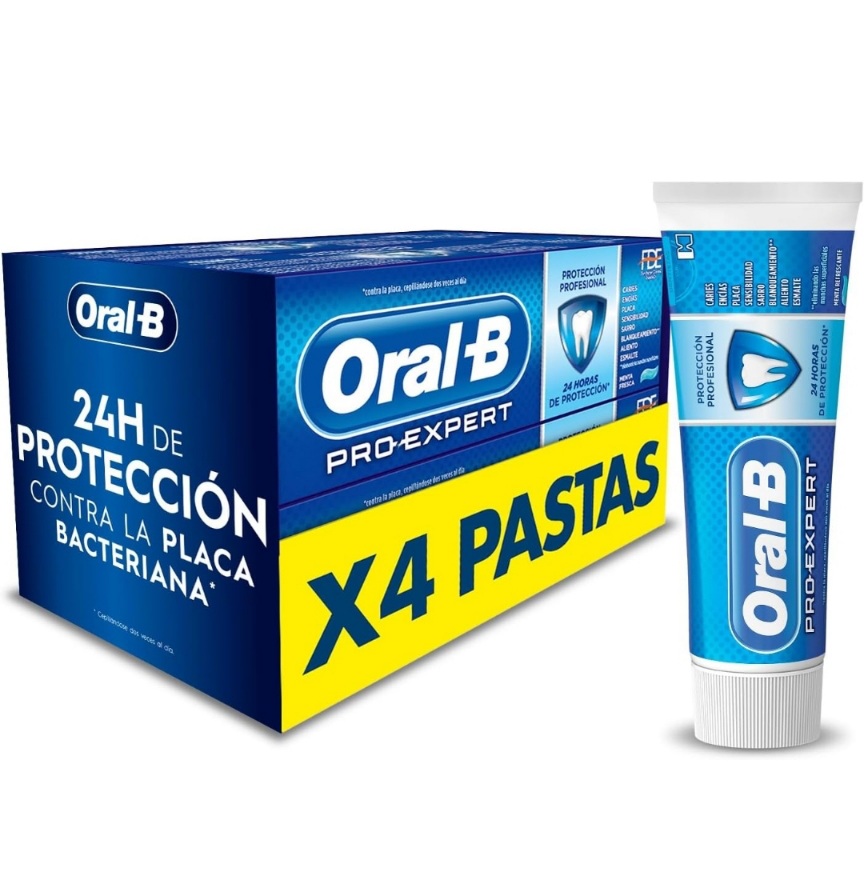 Pasta Dentífrica, Pack Ahorro 4x125 ml Oral-B Pro-Expert Protección Profesional