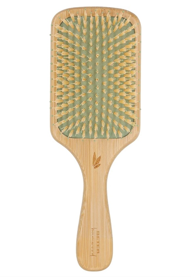 Cepillo de pelo neumtico, madera de bambú sostenible, ideal para desenredar tu cabello con suavidad